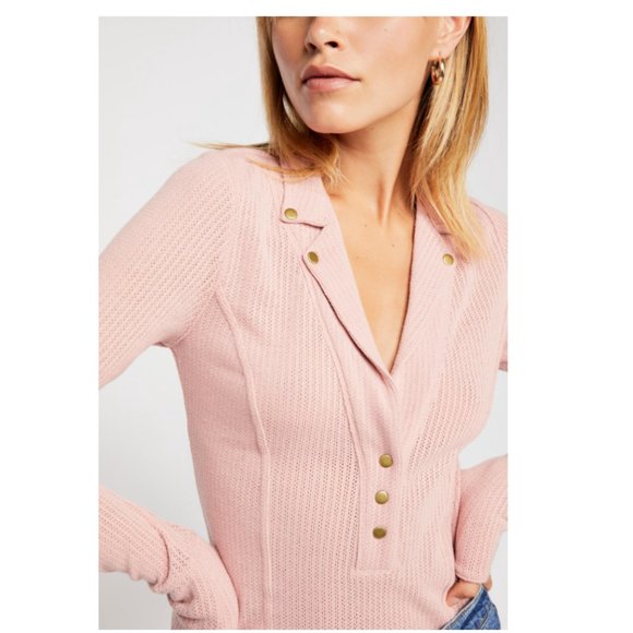 Free People Tops - Free People | Peach Moto Layering Top - M